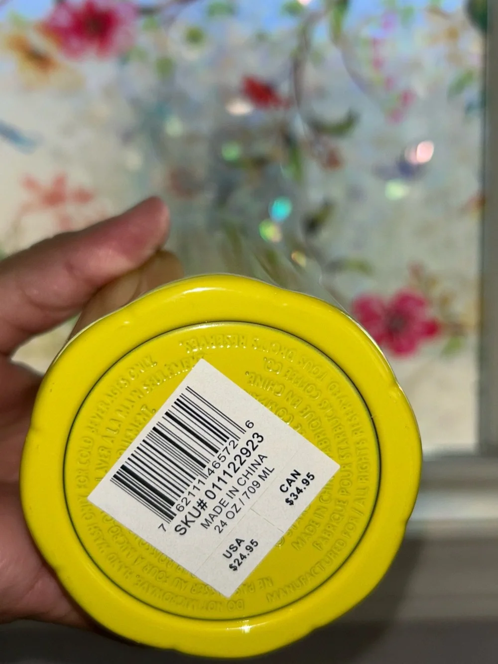 Starbucks Teal to Yellow Ombre Tumbler with Yellow Straw